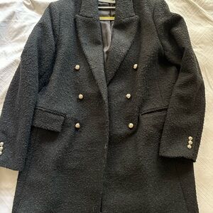 Mango Black shirt coat